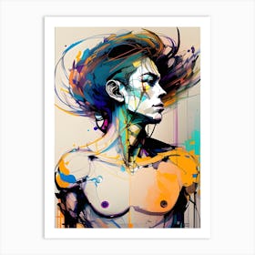 Abstract Boy Painting 1 Art Print