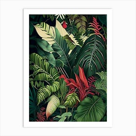 Jungle Foliage 12 Botanicals Art Print