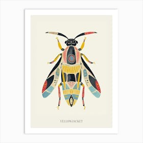 Colourful Insect Illustration Yellowjacket 17 Poster Art Print