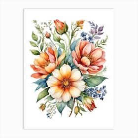 Watercolor Flowers 31 Art Print