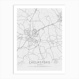 Chelmsford City Map Art Print