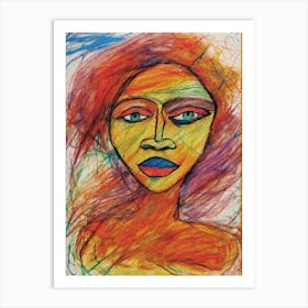 Woman'S Face 2 Art Print