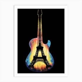 Guitar In Paris Art Print