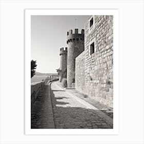 Rhodes, Greece, Photography In Black And White 2 Art Print