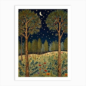 William Morris Night In The Woods 27 Art Print