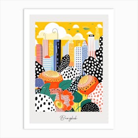 Poster Of Bangkok, Illustration In The Style Of Pop Art 3 Art Print