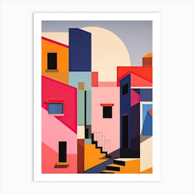 Cape Town, South Africa, Bold Outlines 4 Art Print
