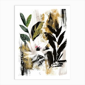 Black And White Flowers 2 Art Print