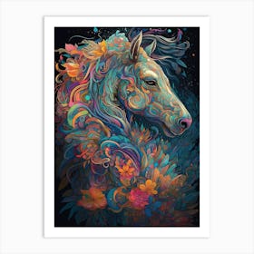 Colorful Horse 4 Art Print