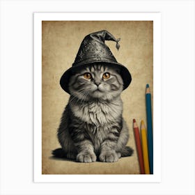 Cat In A Hat 2 Art Print