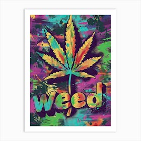 Vibrant Weed World Art Print