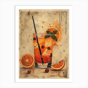 Orange Drink 11 Art Print