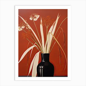 Bouquet Of Japanese Blood Grass Flowers, Autumn Fall Florals Painting 3 Art Print