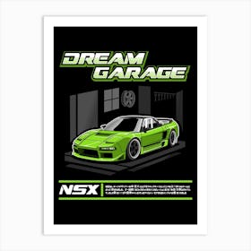 Honda NSX Green Art Print