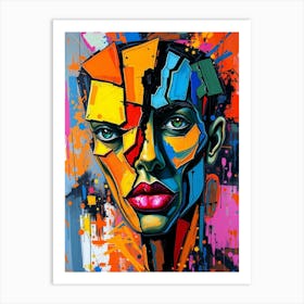 Flux Schnell A Bold And Vibrant Abstract Acrylic Painting Depi 1 Poster