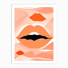 Abstract Of Lips Art Print