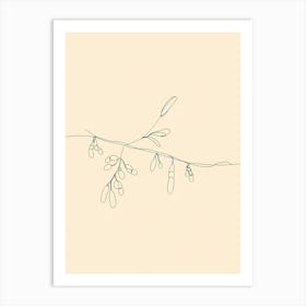 Tree Branch Line Art Poster