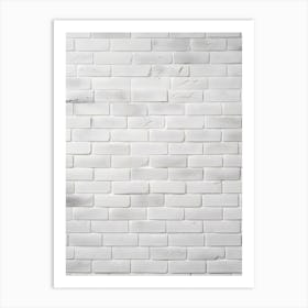 White Brick Wall Art Print