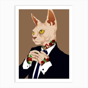 Sphynx Cat 1 Art Print