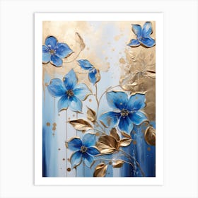 Blue Flowers 38 Art Print