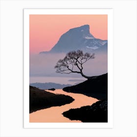 Lone Tree At Sunrise Art Print