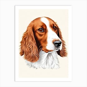 Welsh Springer Spaniel Illustration Dog Art Print
