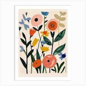 Painted Florals Sweet Pea 2 Art Print