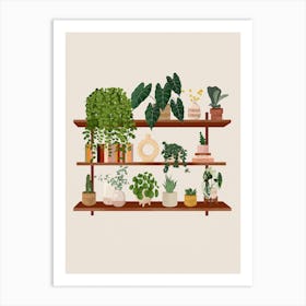 Plant Shelf 2 Art Print