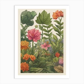 Garden Of Flowers 1 Art Print