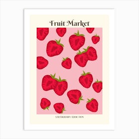 Strawberry Market Art Print