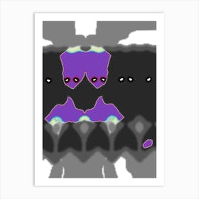 Purple Skull Art Print