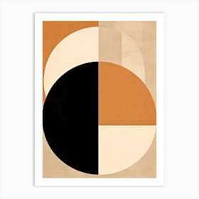 Mid-Century Elegance: Beige Symphony Art Print