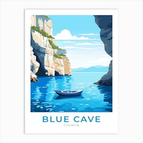 Croatia Blue Cave Travel Art Print