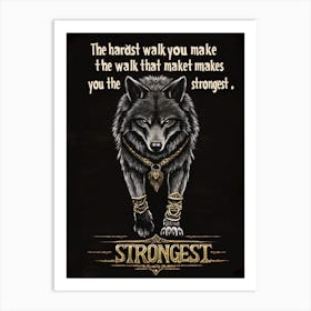 Hardest Walk You Make Is The Walk That Makes You Strongest Art Print