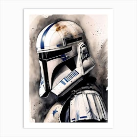 Captain Rex Star Wars Painting (13) Art Print