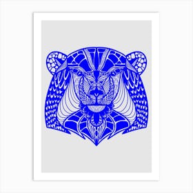 Bear Head Pattern Art Print