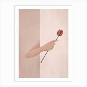 One Rose Flower Art Print