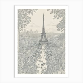 Paris Eiffel Tower 5 Art Print