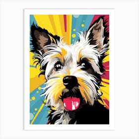 Pop Art Comic Style Yorkshire Terrier 3 Art Print