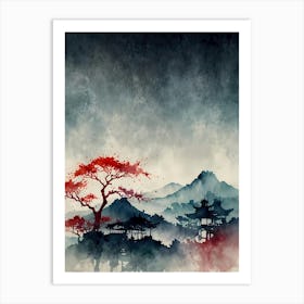 Chinese Landscape Painting 20 Art Print