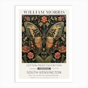 William Morris Vintage Butterfly Art Print