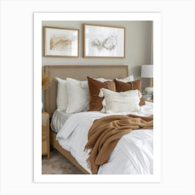 Neutral Bedroom Art Print