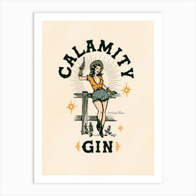 Calamit Gin Cowgirl Art Print