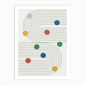 Dots Retro Mid Century Modern Art Print