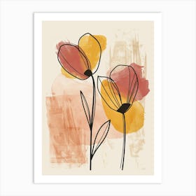 Patras Flower Market Boho Minimalist Style Art Print