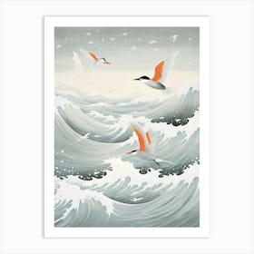 Winter Bird Painting Common Tern 3 Art Print