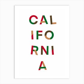 California State Flag Colours Art Print