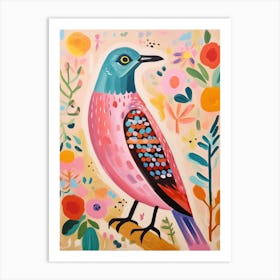 Pink Scandi Harrier 4 Art Print