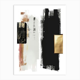 Gold And Black 43 Art Print