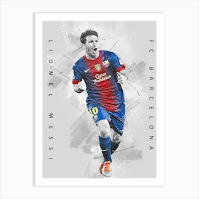 Lionel Messi Fc Barcelona Sport Football Player Art Print